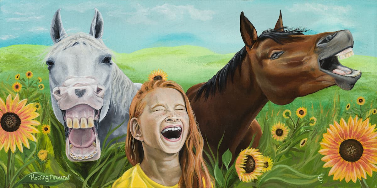 Horsing Around artwork by Eva Creature.