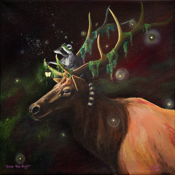 Into the Night artwork by Eva Creature.