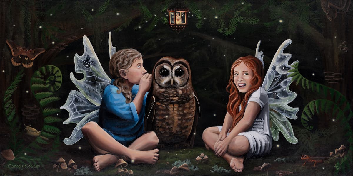 Canopy Gossip artwork by Eva Creature.